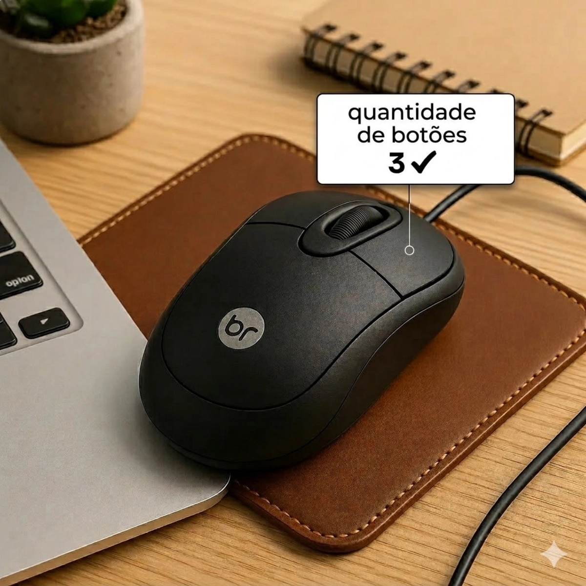 MOUSE OFFICE STANDARD PRETO USB BRIGHT COM FIO OPTICO MOUSE OFFICE STANDARD PRETO USB BRIGHT COM FIO OPTICO
