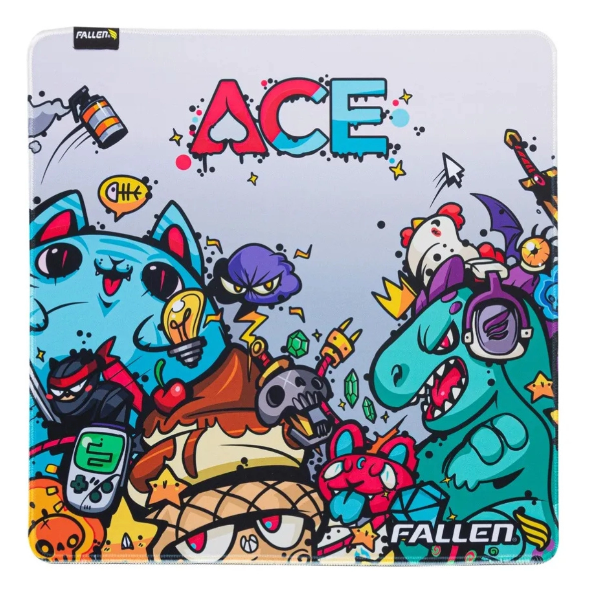 MOUSEPAD GAMER FALLEN ACE GRANDE 45X45 SPEED++