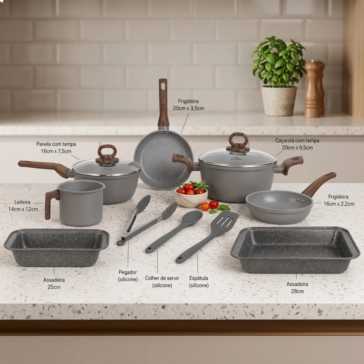 Neuhaus Conjunto de Panelas 10 Pecas com Revestimento Ceramico Antiaderente Smart Ceramic Coffee Ea Neuhaus Conjunto de Panelas 10 Pecas com Revestimento Ceramico Antiaderente Smart Ceramic Coffee Ea