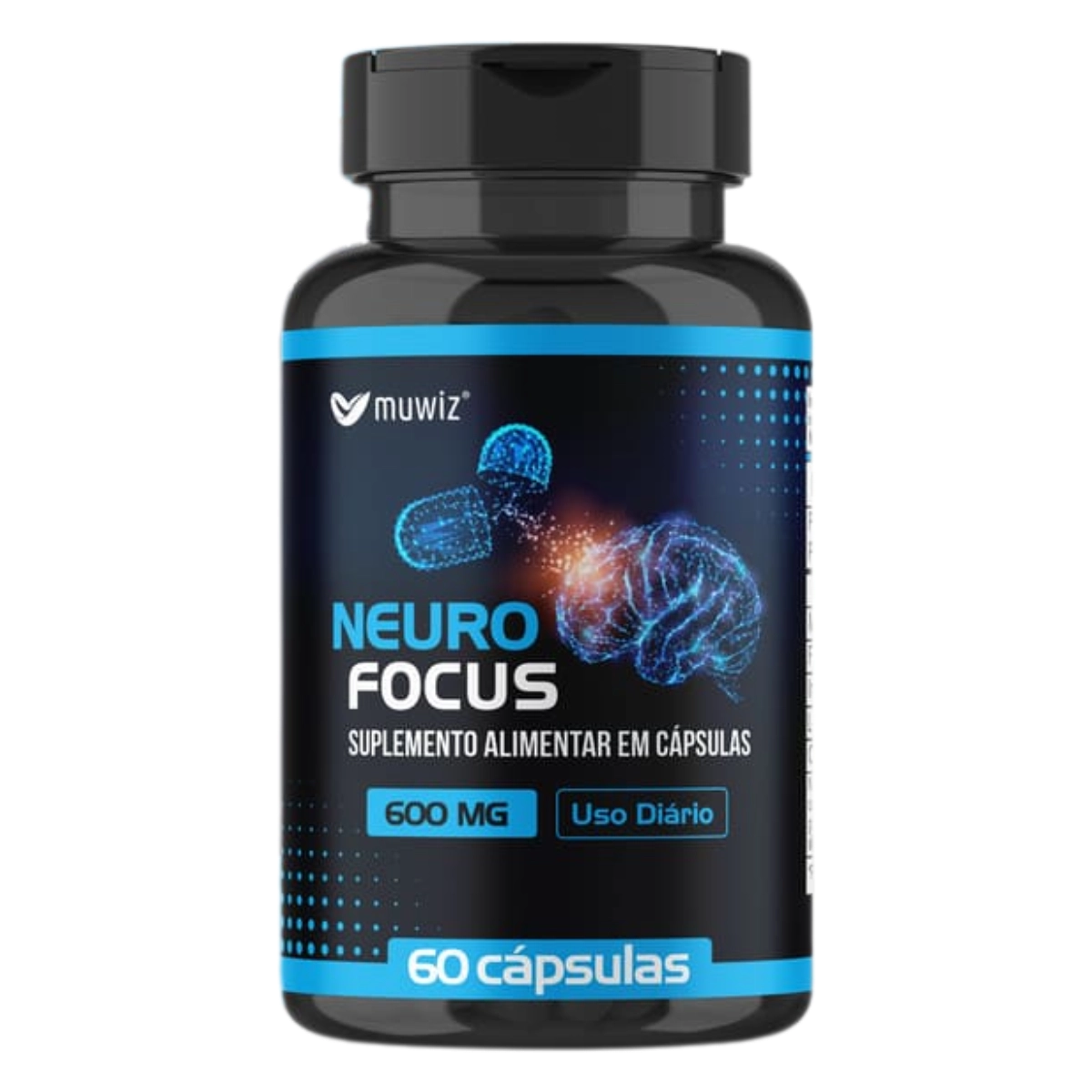 NEURO FOCUS 600MG COM 60 CAPSULAS - SUPLEMENTO ALIMENTAR PARA FOCO