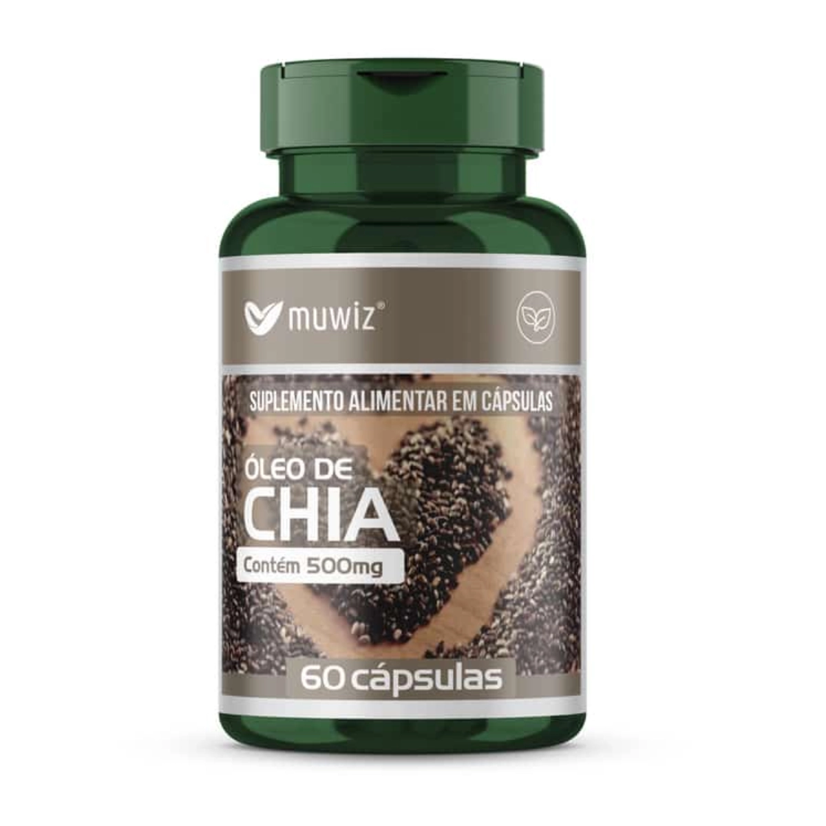 OLEO DE CHIA EM CAPSULAS 500MG COM 60 CAPSULAS MUWIZ