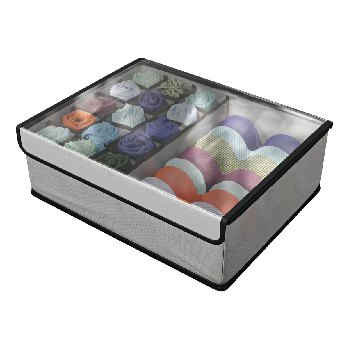 ORGANIZADOR DE ROUPAS MULTIUSO EURO HOME 2 EM 1 CINZA