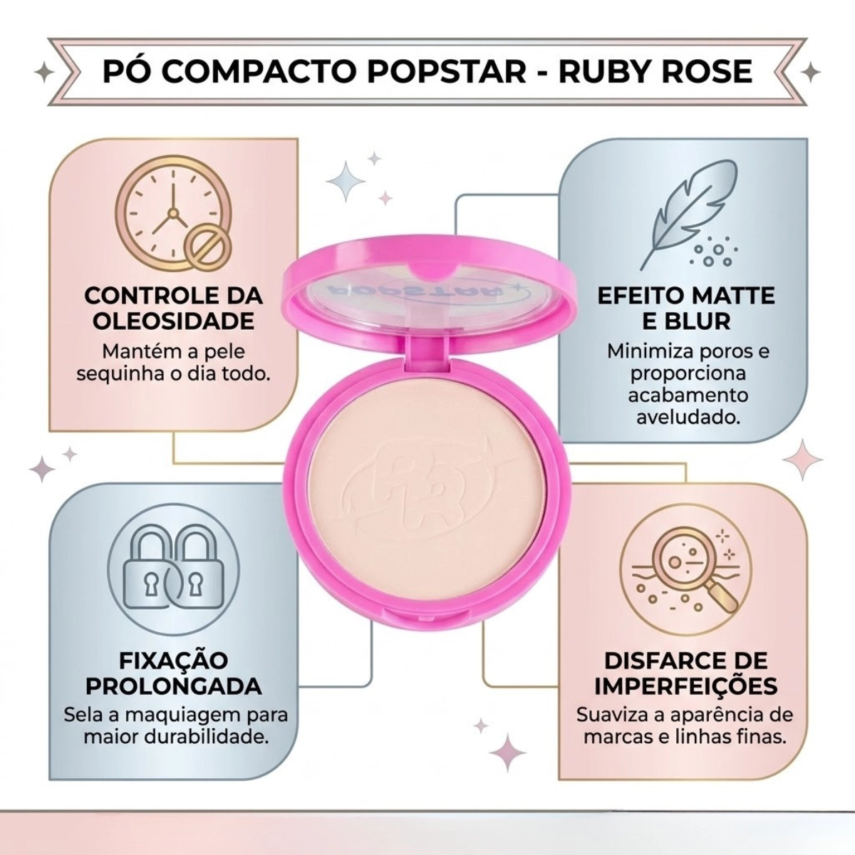 PÓ COMPACTO FACIAL FANCY FACE POPSTAR RUBY ROSE P10