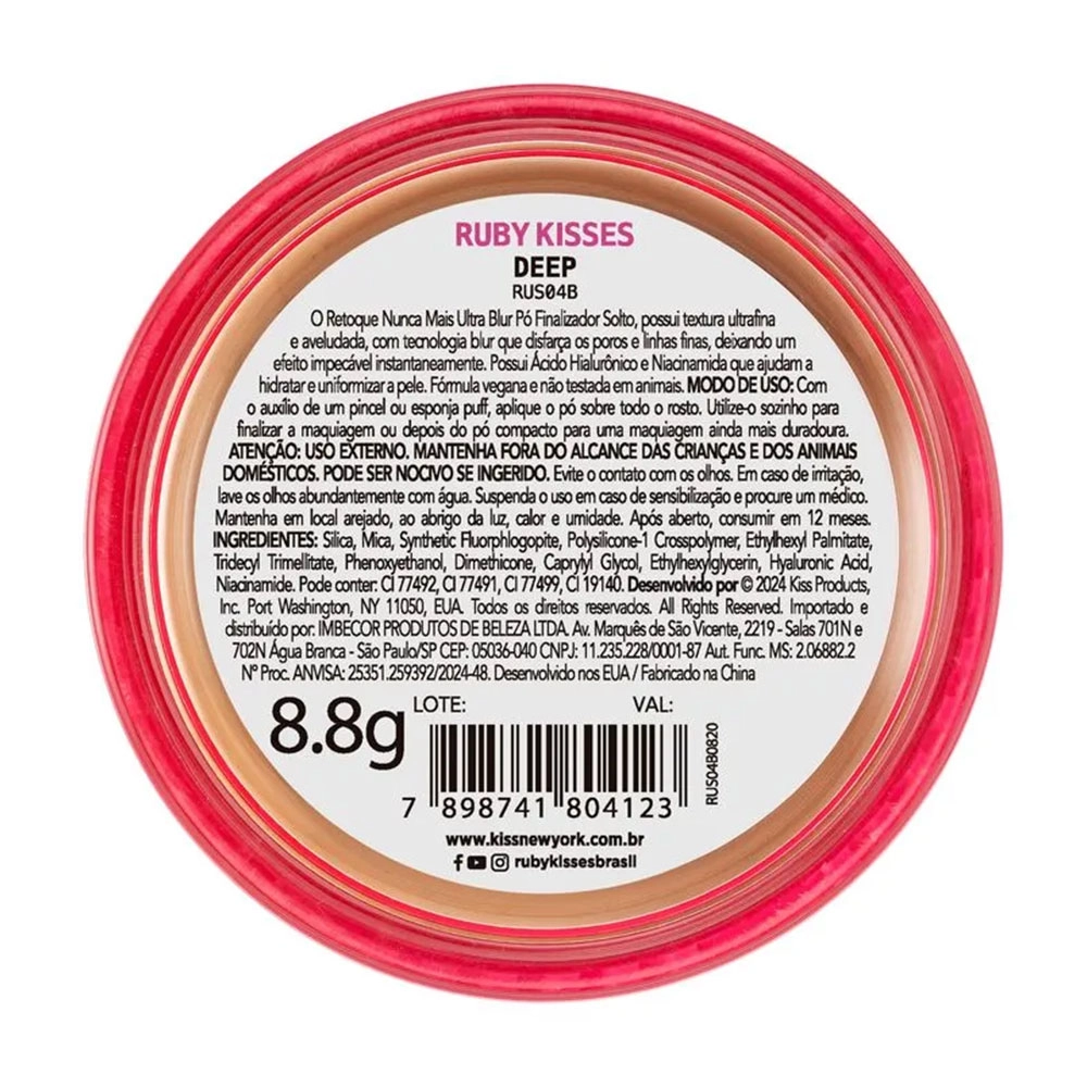 Pó Finalizador Solto Ultra Blur Ruby Kisses Deep Retoque Nunca Mais