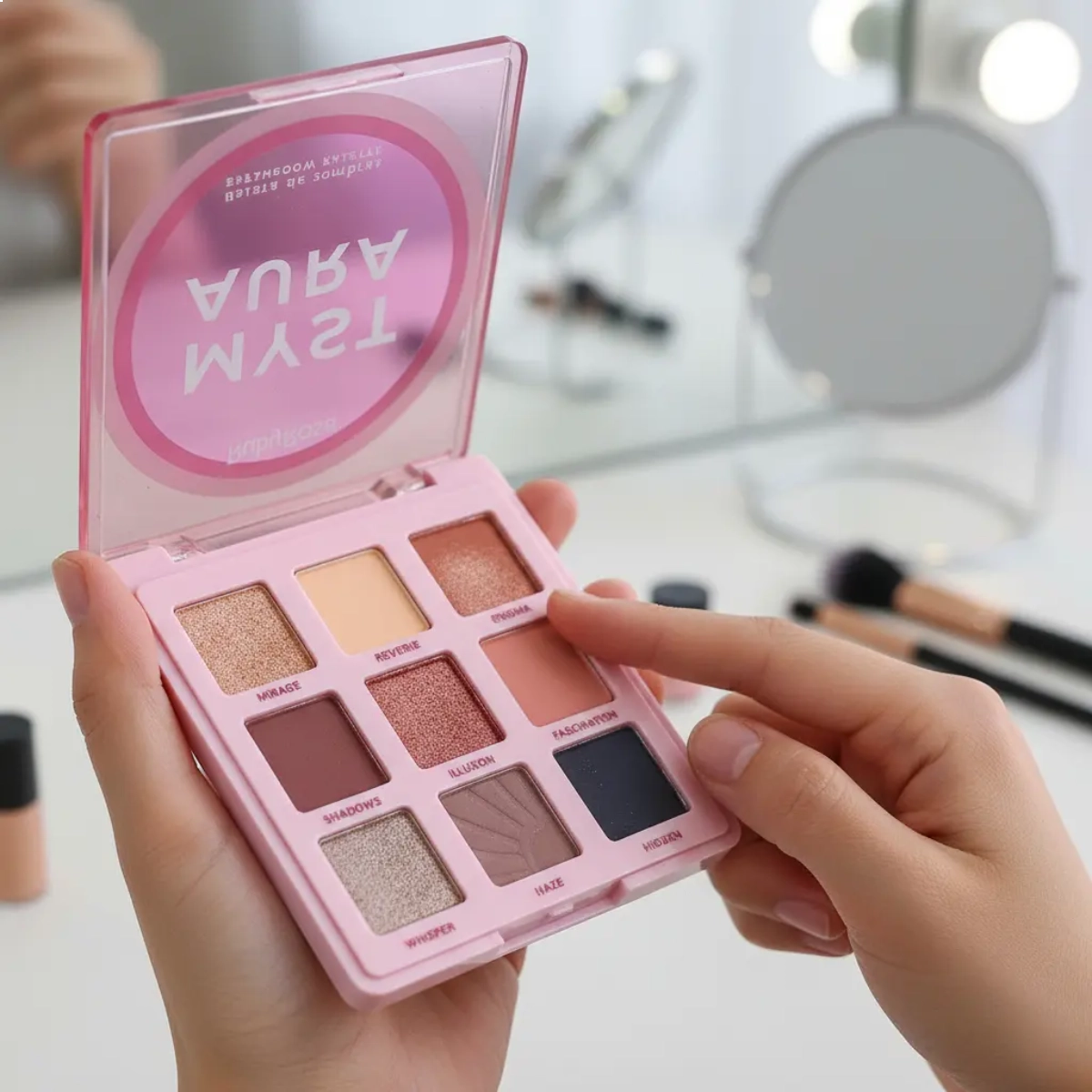 PALETA RUBY ROSE MYST AURA 9 CORES ALTA PIGMENTAÇÃO PALETA RUBY ROSE MYST AURA 9 CORES ALTA PIGMENTAÇÃO