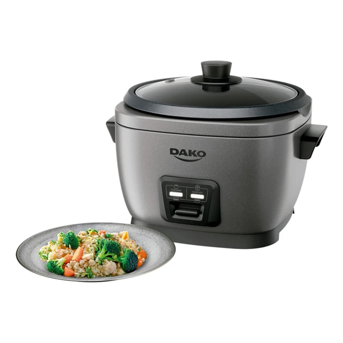 PANELA DE ARROZ ELÉTRICA 4L DAKO 220V CINZA ESCURO 60HZ