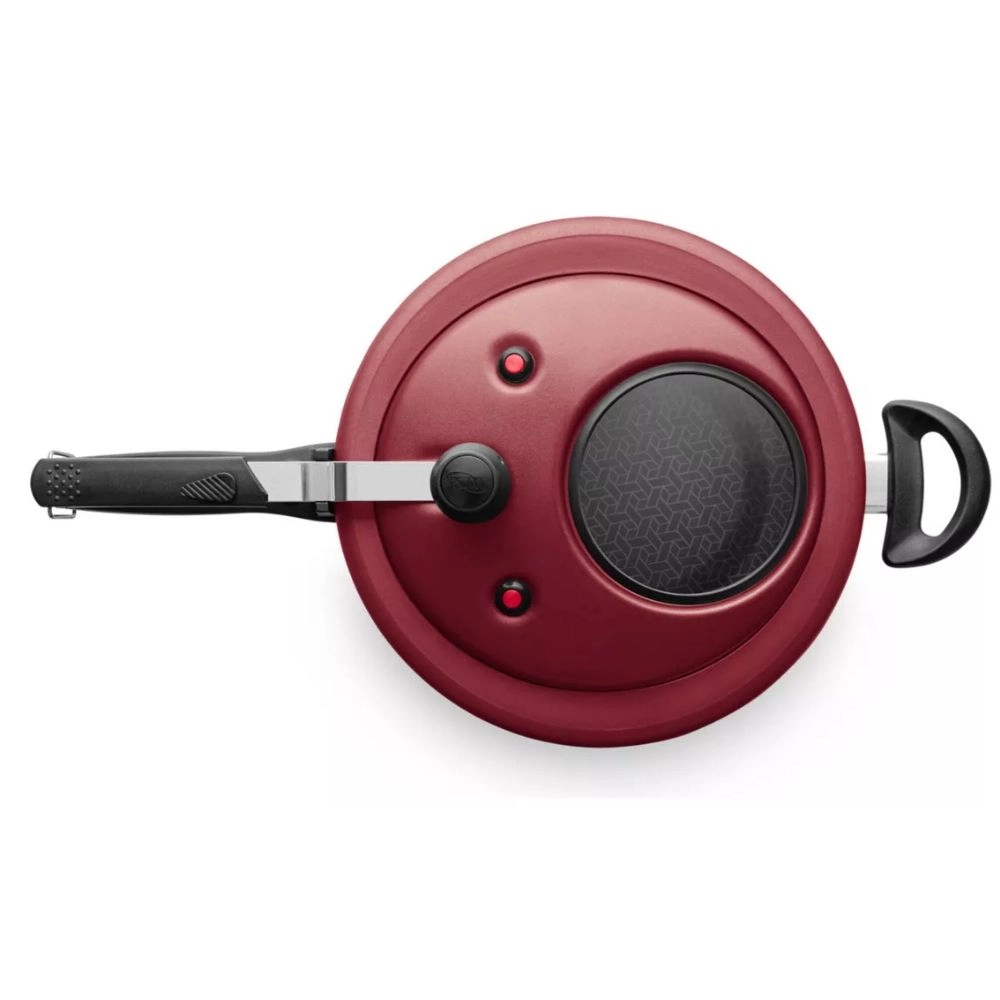 Panela De Pressão Antiaderente Cereja Com Visor 6,0l Mta