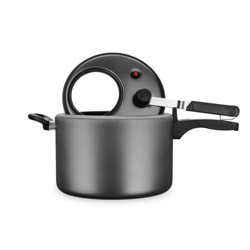 Panela De Pressão Antiaderente Cor Grafite Com Visor 6,0L MTA Panela De Pressão Antiaderente Cor Grafite Com Visor 6,0L MTA