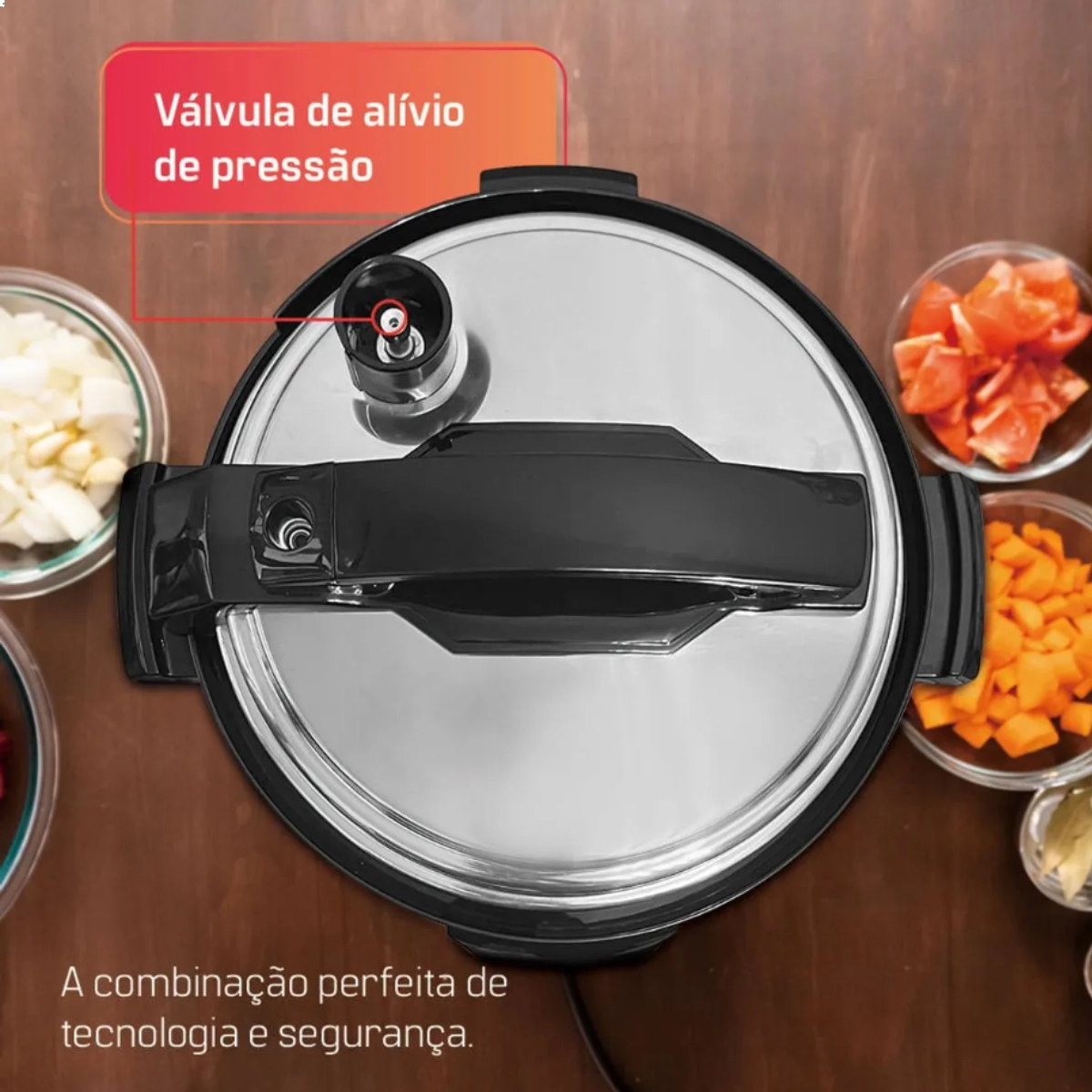 Panela de Pressão Elétrica Digital Hq 5 Litros Inox, Multifuncional, 127v  Rápida, Segura e Prática