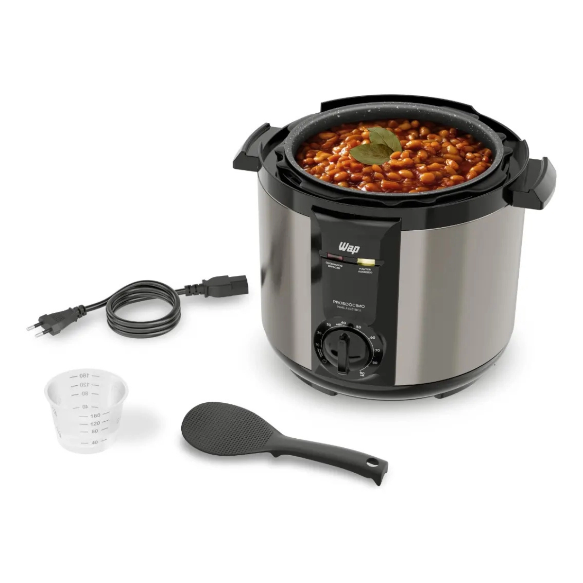 PANELA DE PRESSAO ELETRICA 900W ANTIADERENTE 5L 127V WAP EM INOX