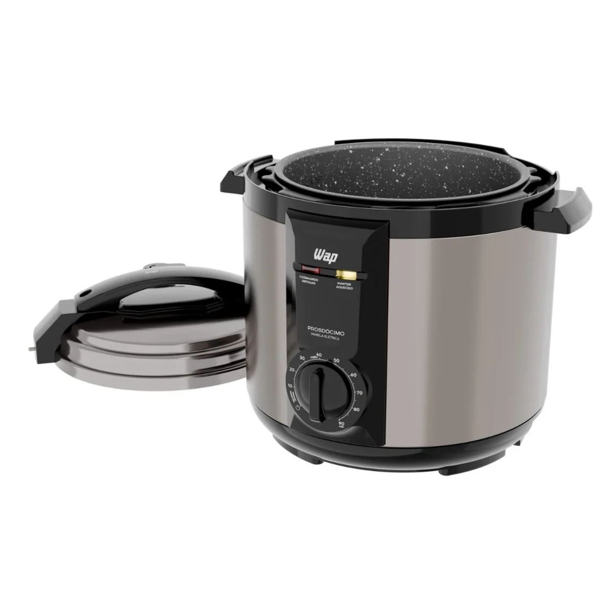 PANELA DE PRESSAO ELETRICA 900W ANTIADERENTE 5L 127V WAP EM INOX