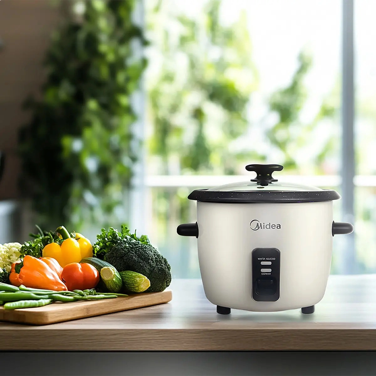 PANELA ELÉTRICA DE ARROZ MIDEA 2,5L 7 XÍCARAS ANTIADERENTE COM VAPOR 127V