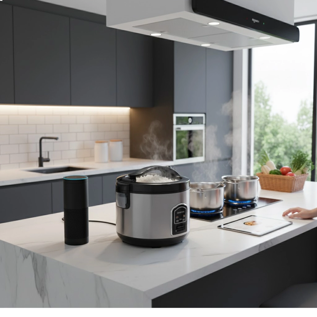 PANELA ELETRICA ARROZ COM VISOR DE VIDRO 6 XICARAS 220V INOX AGRATTO