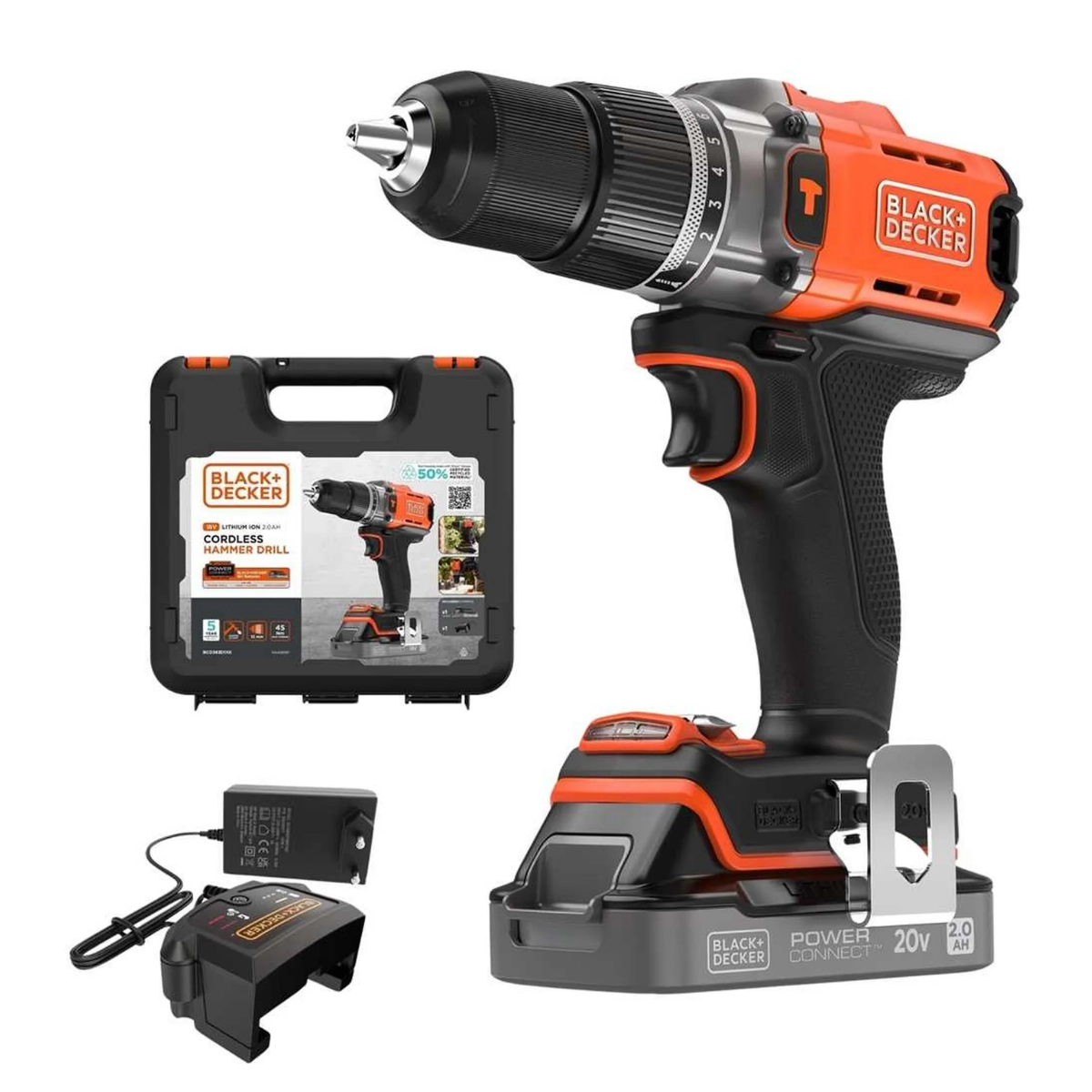 PARAFUSADEIRA FURADEIRA IMPACTO BLACK DECKER 20V 2AH MALETA