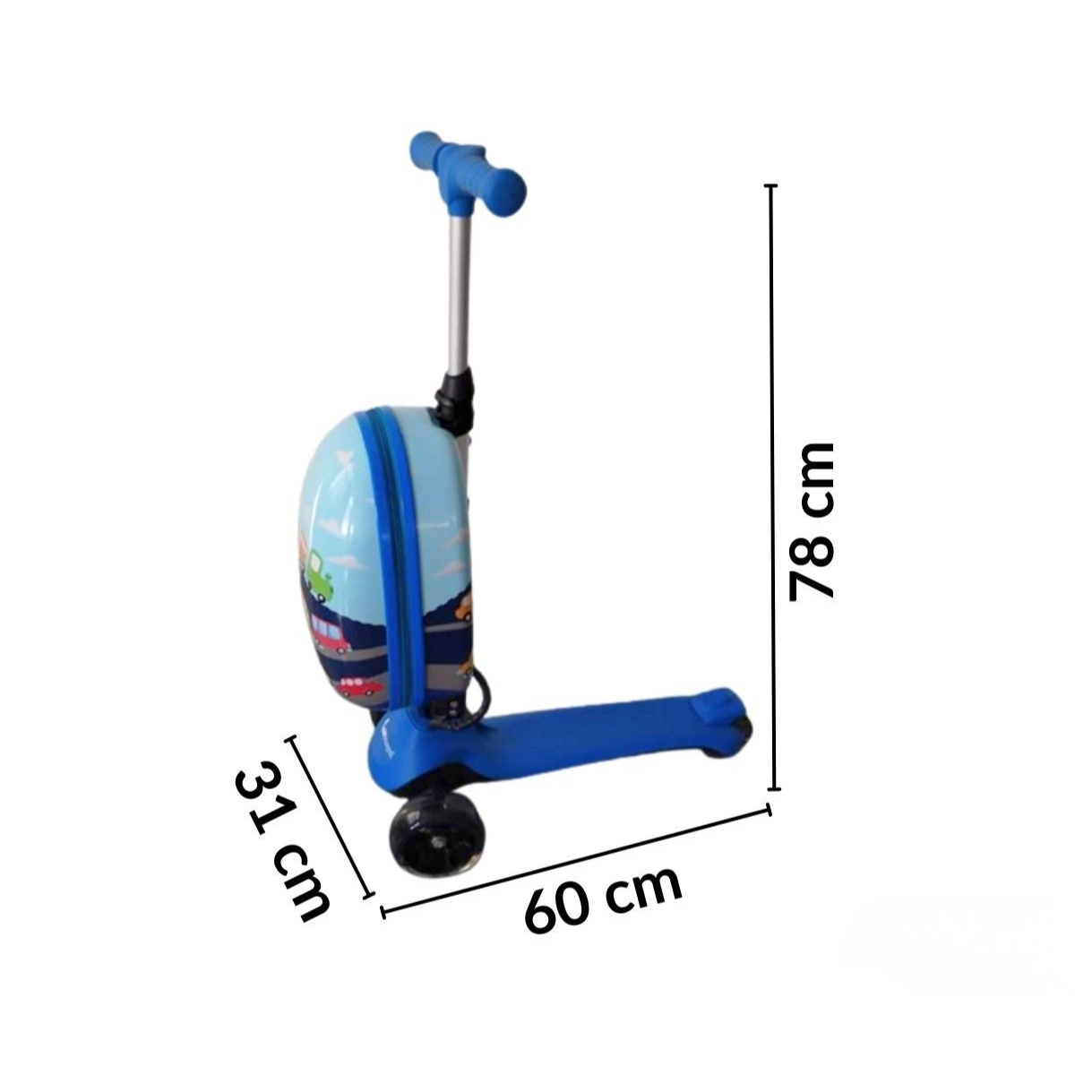 PATINETE ELÉTRICO INFANTIL IMPORTWAY COM MALA AZUL BW450AZ