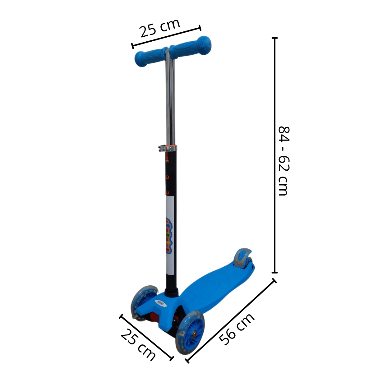 PATINETE INFANTIL 3 RODAS COM ALTURA REGULÁVEL IMPORTWAY BW011 AZUL