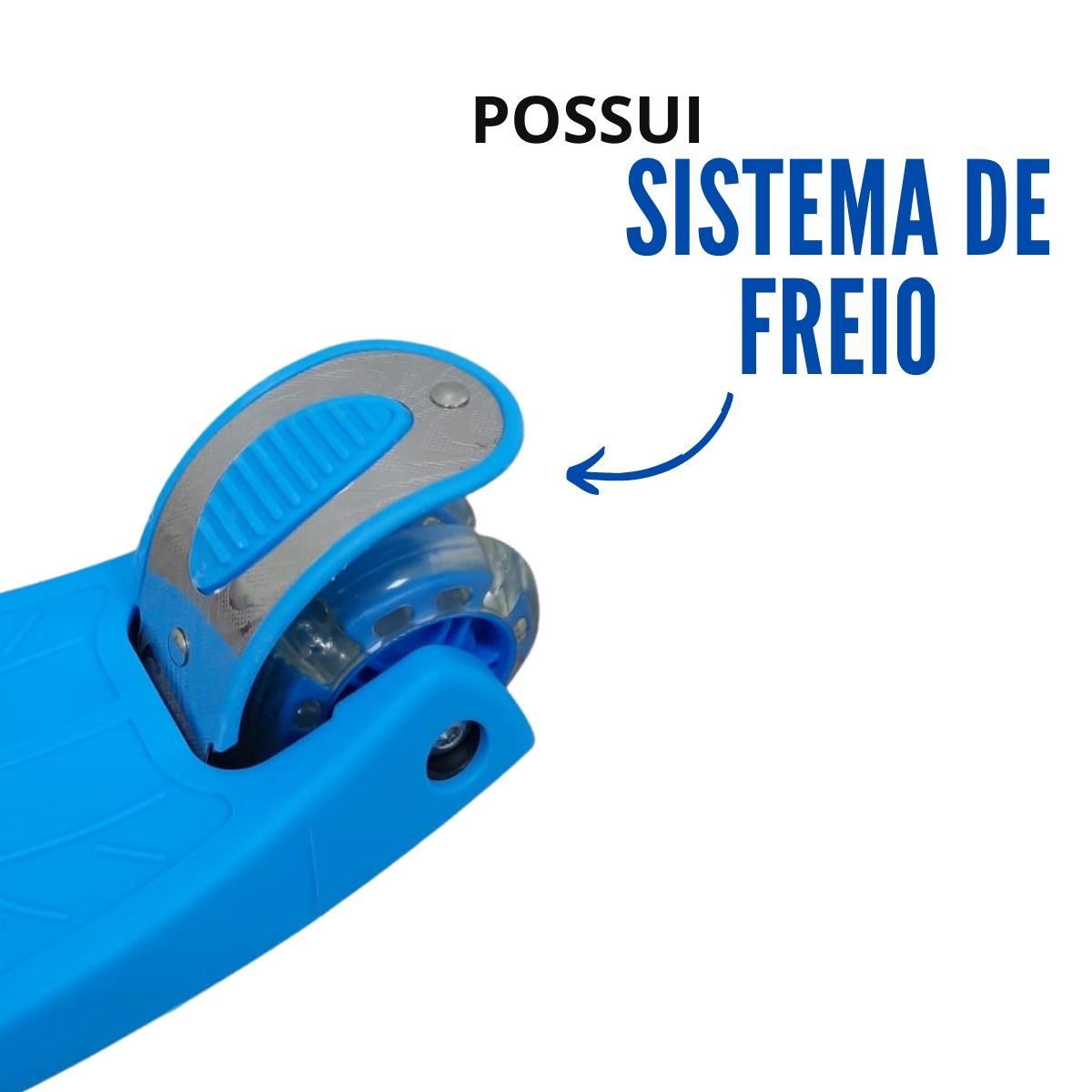 PATINETE INFANTIL 3 RODAS COM ALTURA REGULÁVEL IMPORTWAY BW011 AZUL
