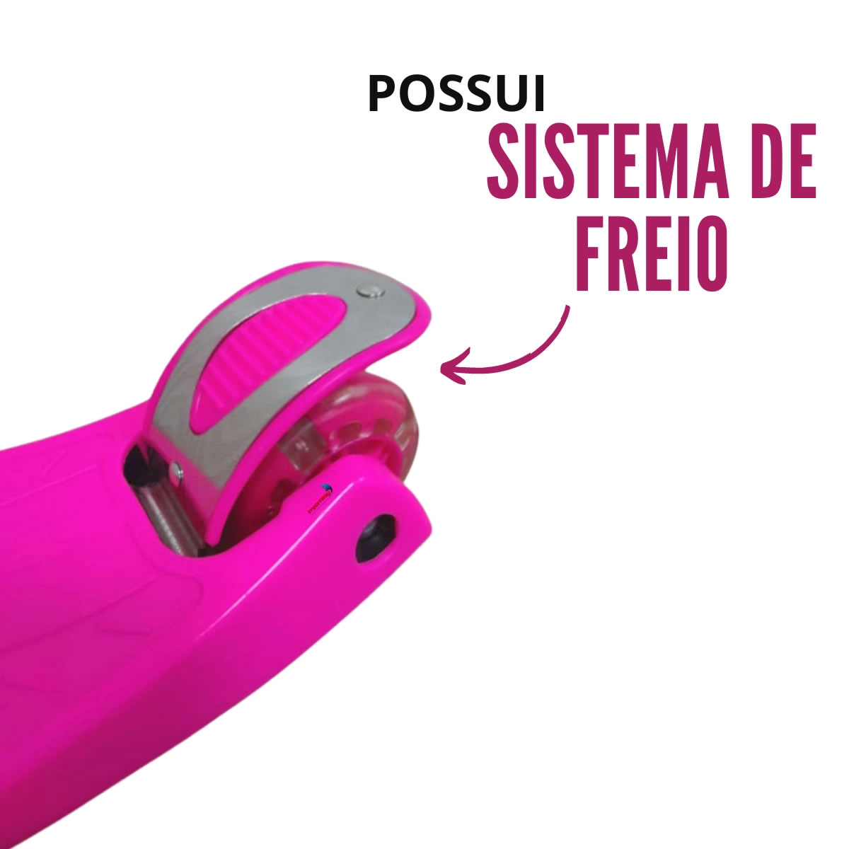 PATINETE INFANTIL 3 RODAS COM ALTURA REGULÁVEL IMPORTWAY BW011 ROSA