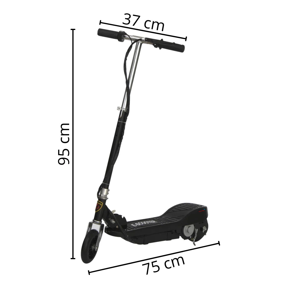 PATINETE MOTORIZADO INFANTIL SCOOTER RECARREGÁVEL DOBRÁVEL CINZA E PRETO
