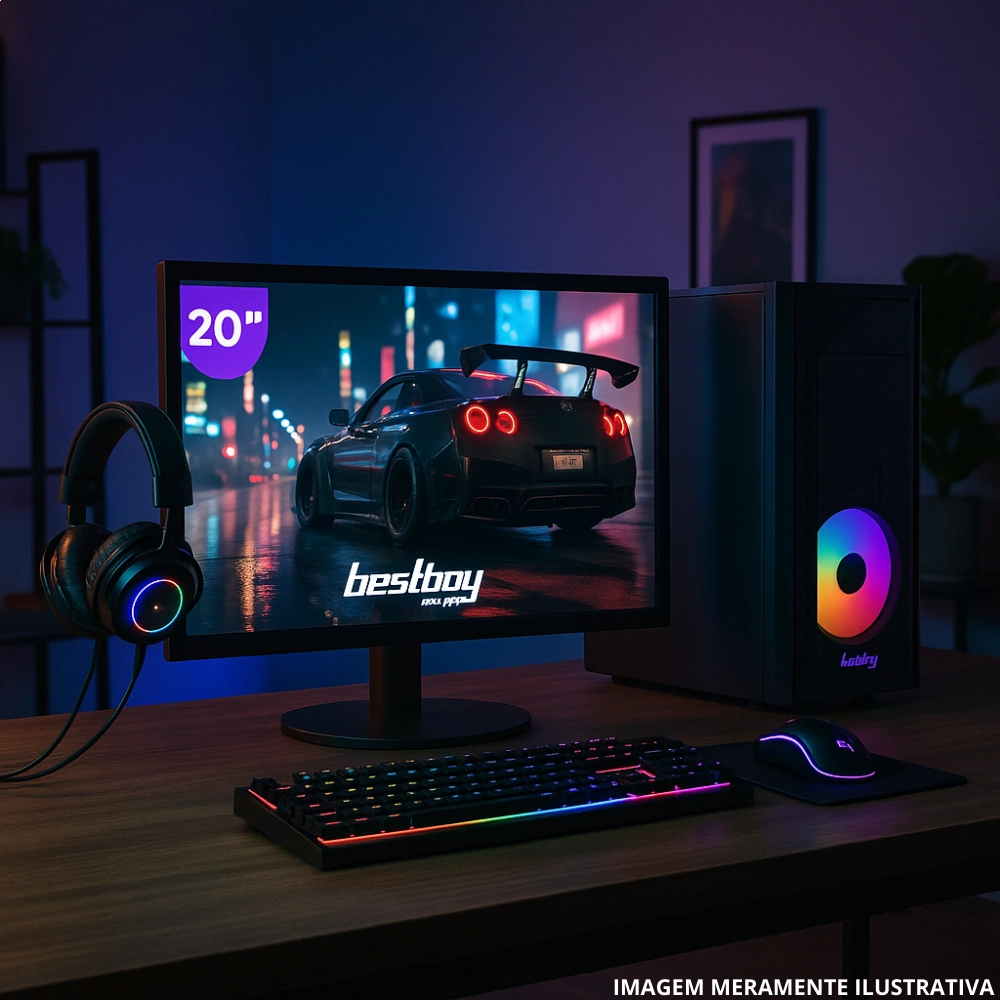 Pc Gamer Intel I5-4570 16gb Rx 550 4gb Ssd 256gb  Gamer e Monitor 20" Windows 10 - TRIAL