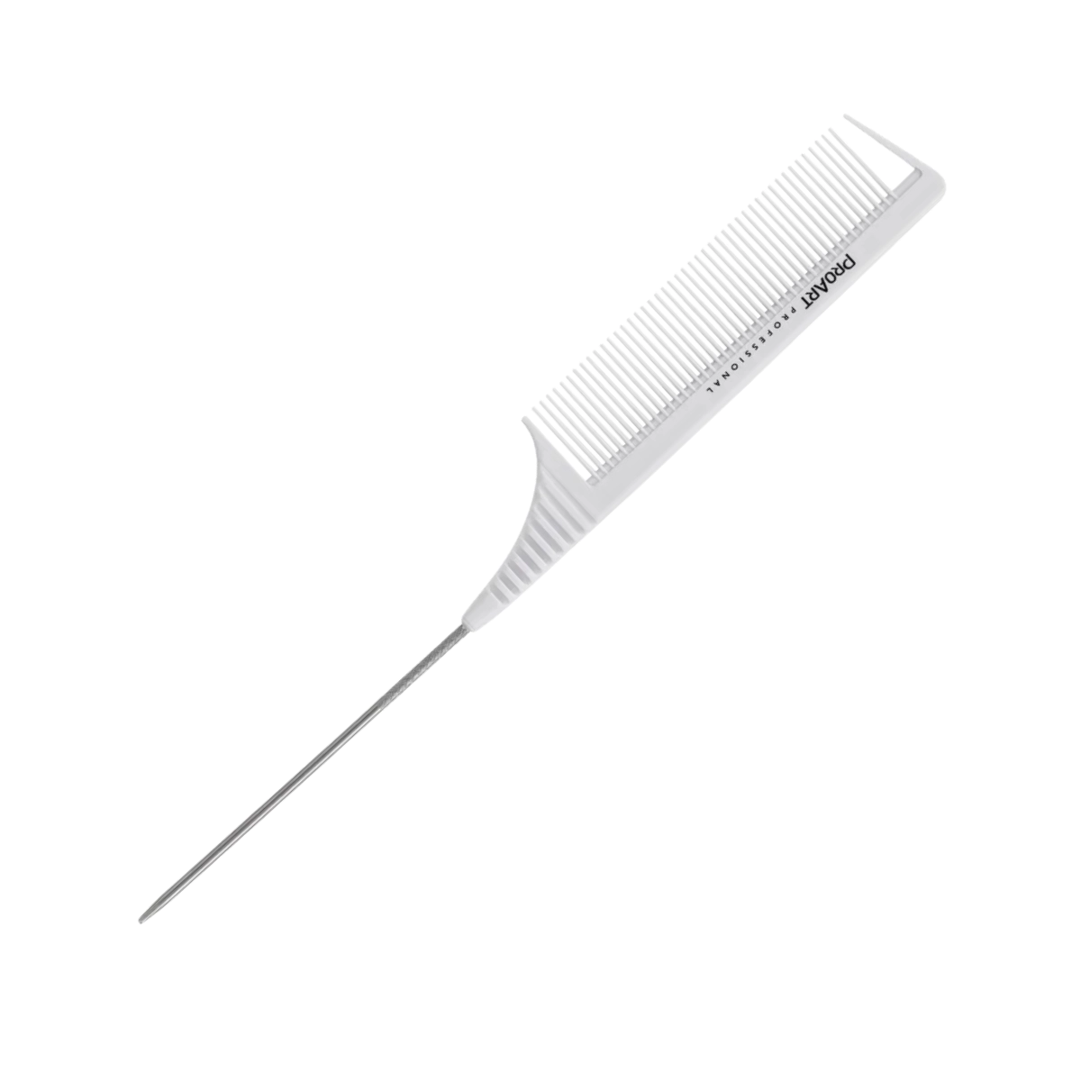 PENTE FINO SEPARADOR DE MECHAS COM CABO DE METAL PARA ALISAMENTO PROART BRANCO 