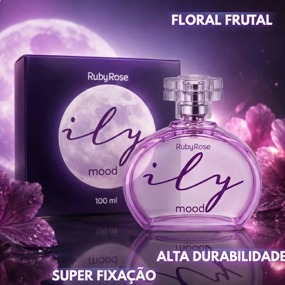 PERFUME E DESODORANTE COLÔNIA RUBY ROSE MOOD ILY 100ML FIXAÇÃO INTENSA PERFUME E DESODORANTE COLÔNIA RUBY ROSE MOOD ILY 100ML FIXAÇÃO INTENSA