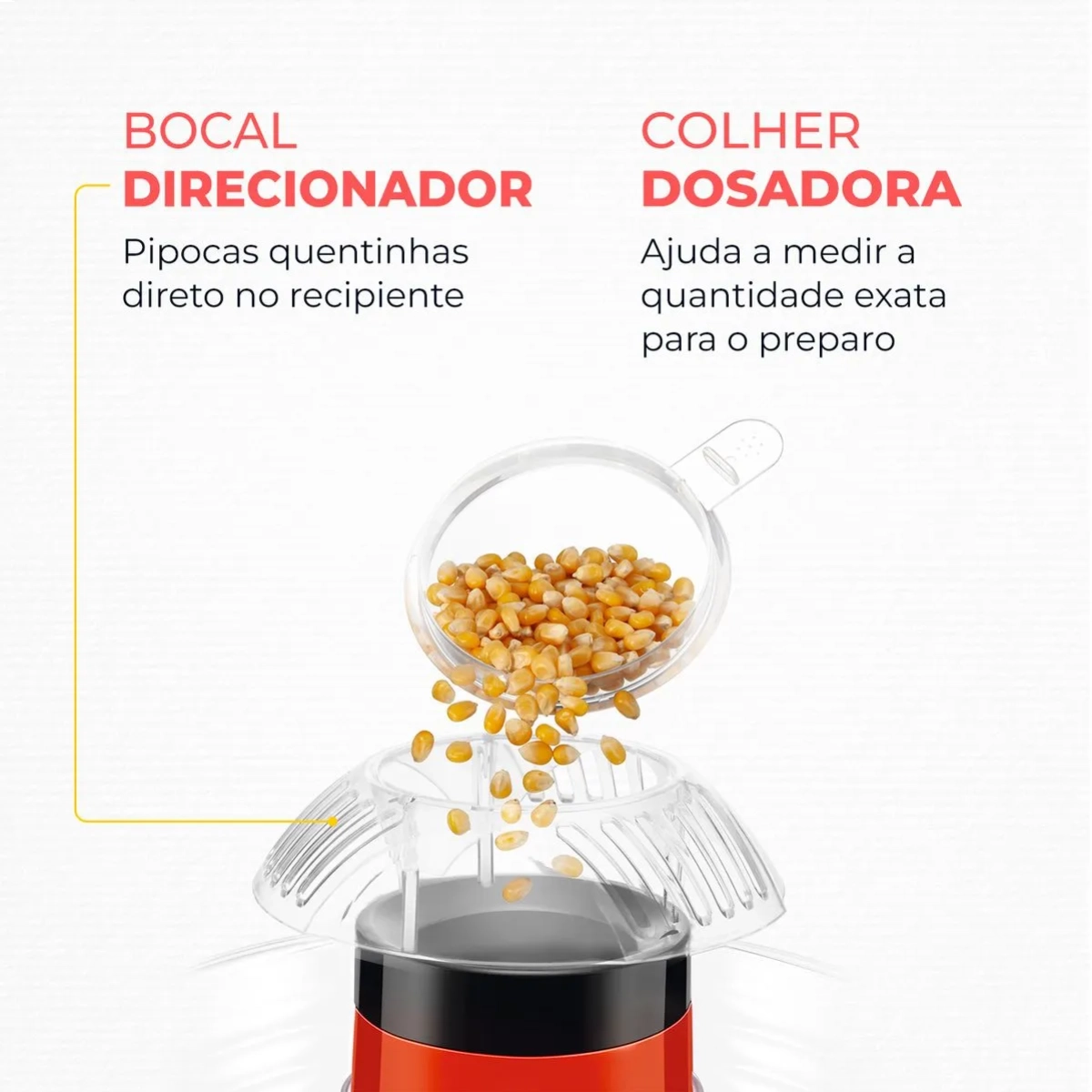 PIPOQUEIRA POP BOWL MONDIAL 1200W VERMELHA PP-05 220V