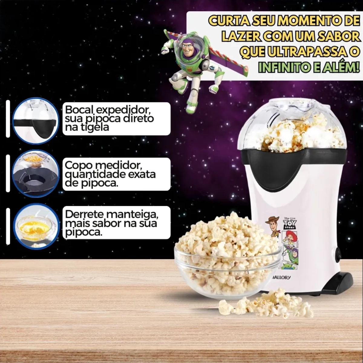 Pipoqueira Toy Story 220v Branca Pipoqueira Toy Story 220v Branca