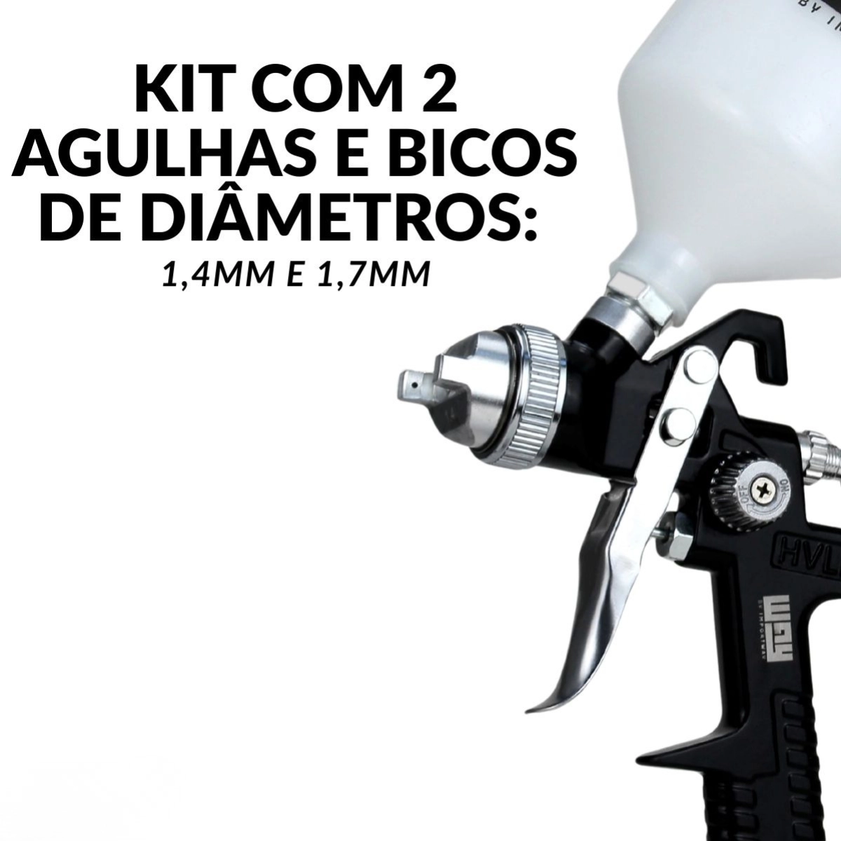 PISTOLA DE PINTURA GRAVIDADE 600ML 1,4MM 1,7MM IMPORTWAY PISTOLA DE PINTURA GRAVIDADE 600ML 1,4MM 1,7MM IMPORTWAY