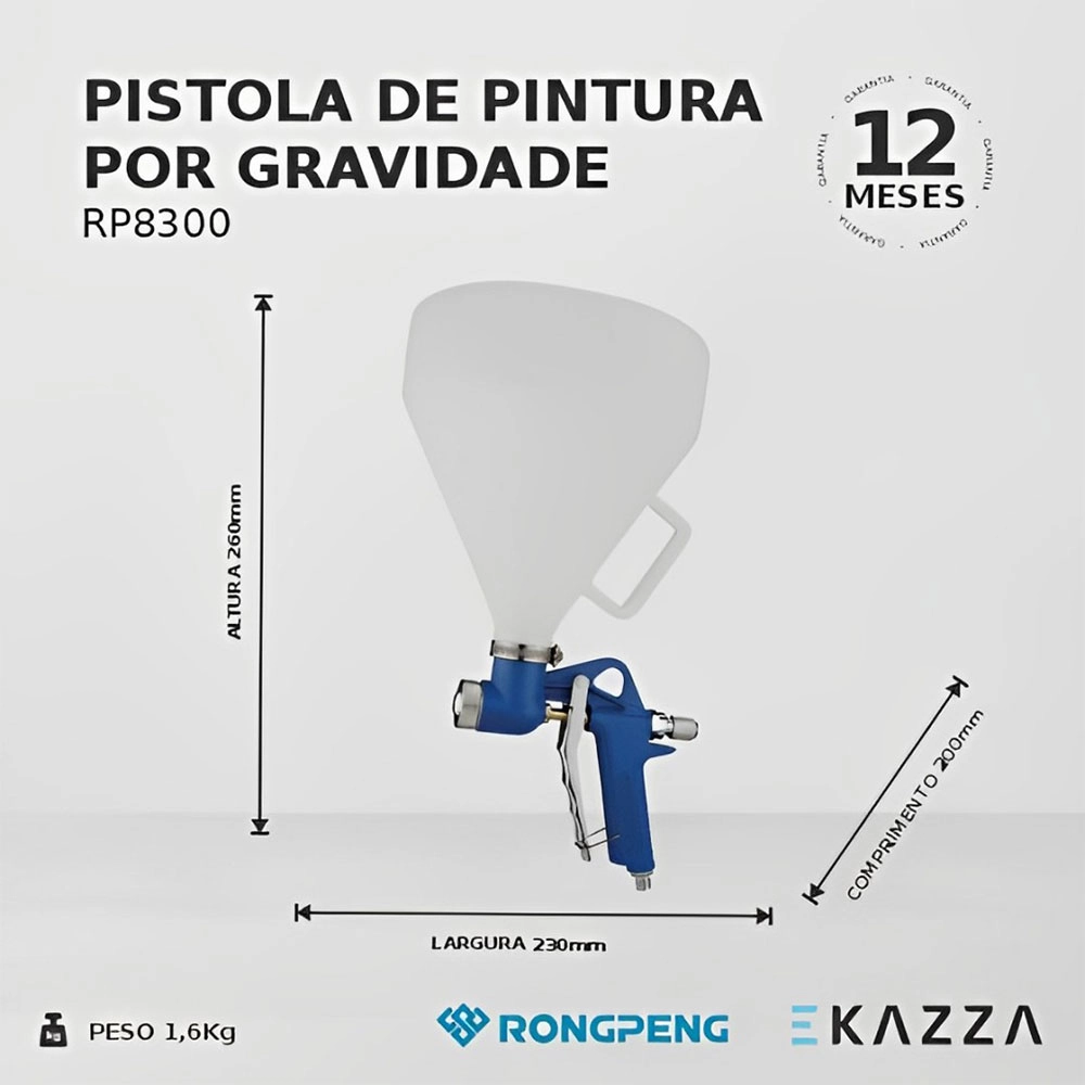 Pistola Projetora de Textura Rongpeng 5 Litros