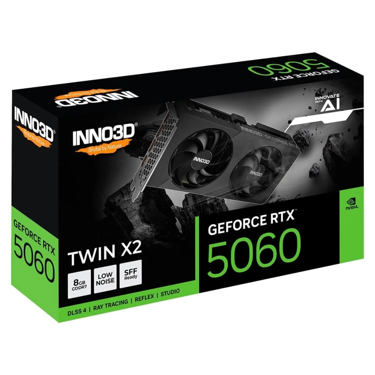 PLACA DE VIDEO RTX5060 8GB GDDDR7 128BITS INNO3D TWIN X2