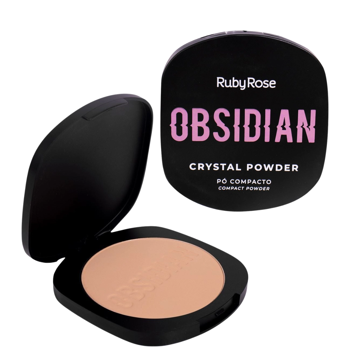 PO COMPACTO AVELUDADO PC04 OBSIDIAN HB18003 RUBY ROSE