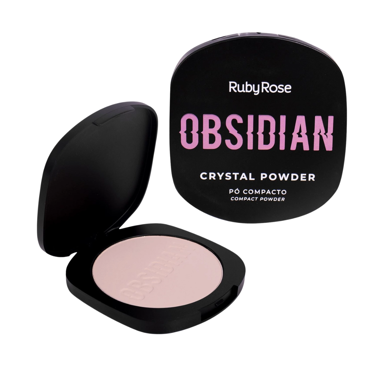 PO COMPACTO AVELUDADO PC44 OBSIDIAN HB18002 RUBY ROSE