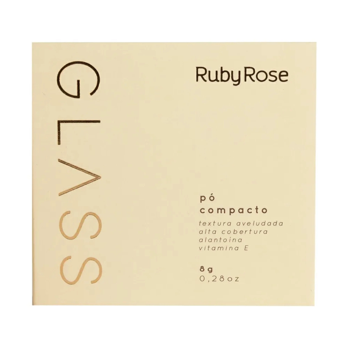 PO COMPACTO DE ALTA COBERTURA GPD10 GLASS HB86310 RUBY ROSE PO COMPACTO DE ALTA COBERTURA GPD10 GLASS HB86310 RUBY ROSE