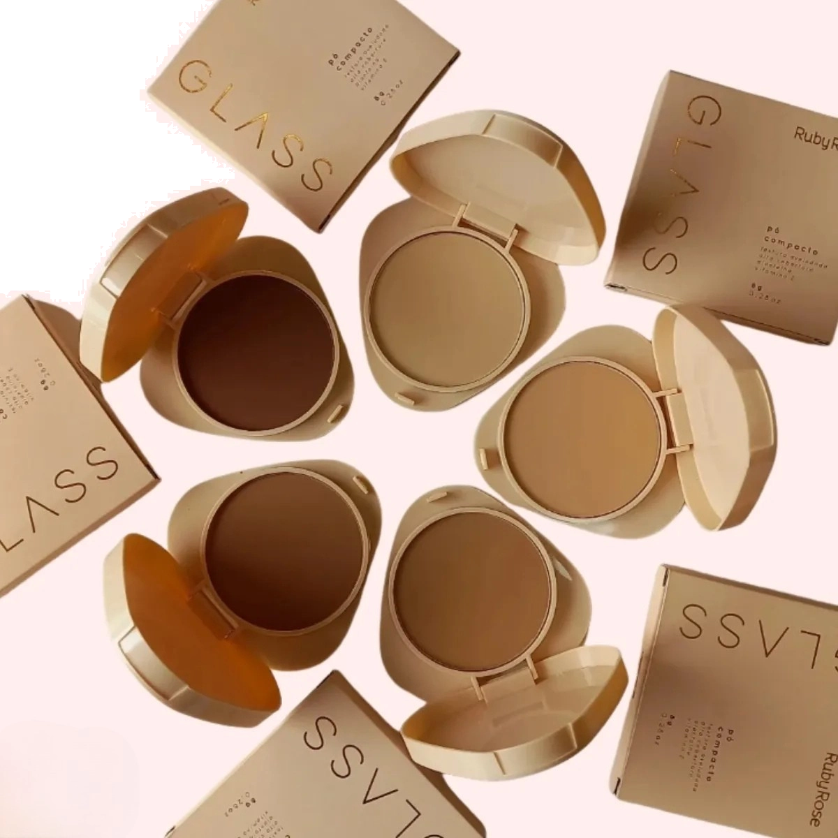 PO COMPACTO DE ALTA COBERTURA GPD20 GLASS HB86311 RUBYROSE