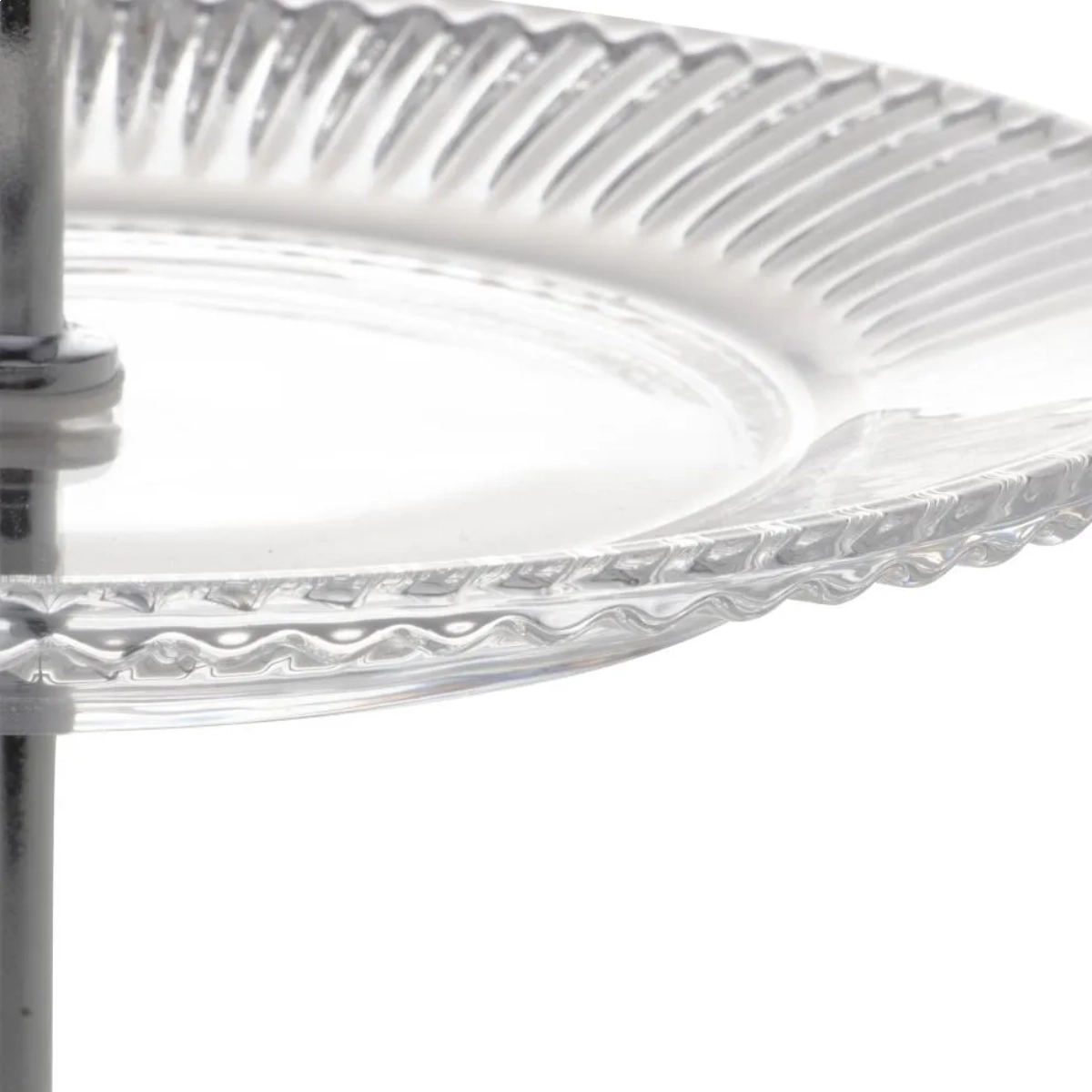 PORTA DOCES 2 ANDARES DE CRISTAL DE CHUMBO RENAISSANCE 18,5 X 22,5 X 24