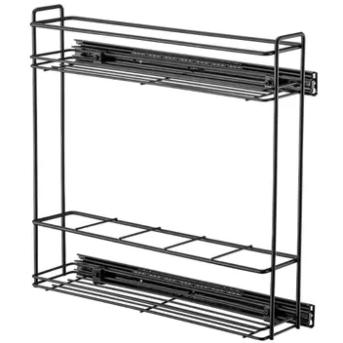 PORTA GARRAFAS E LATAS SLIM LATERAL EM AÇO PRETO FOSCO- SCHMITT