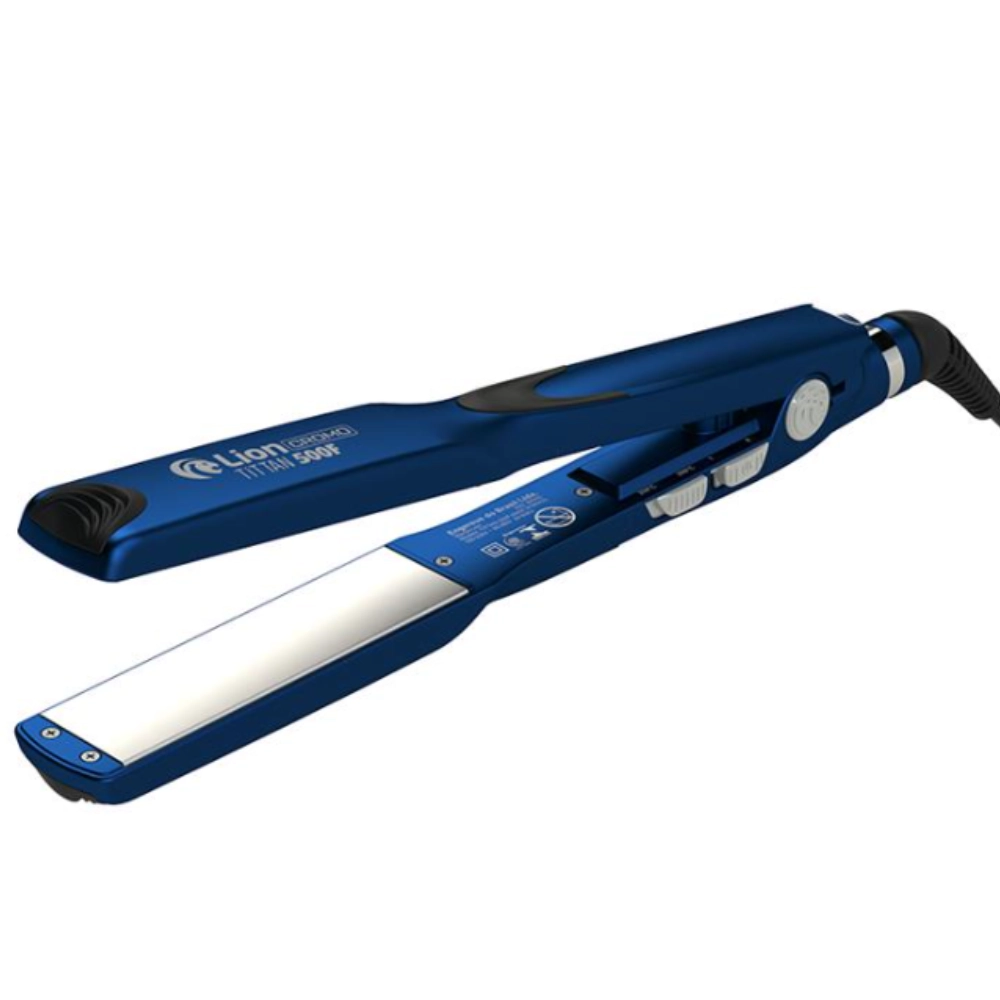 Prancha Profissional Lion TITANIUM 500°F Bivolt | 250°C | Cabo 3m - Azul Fosco 