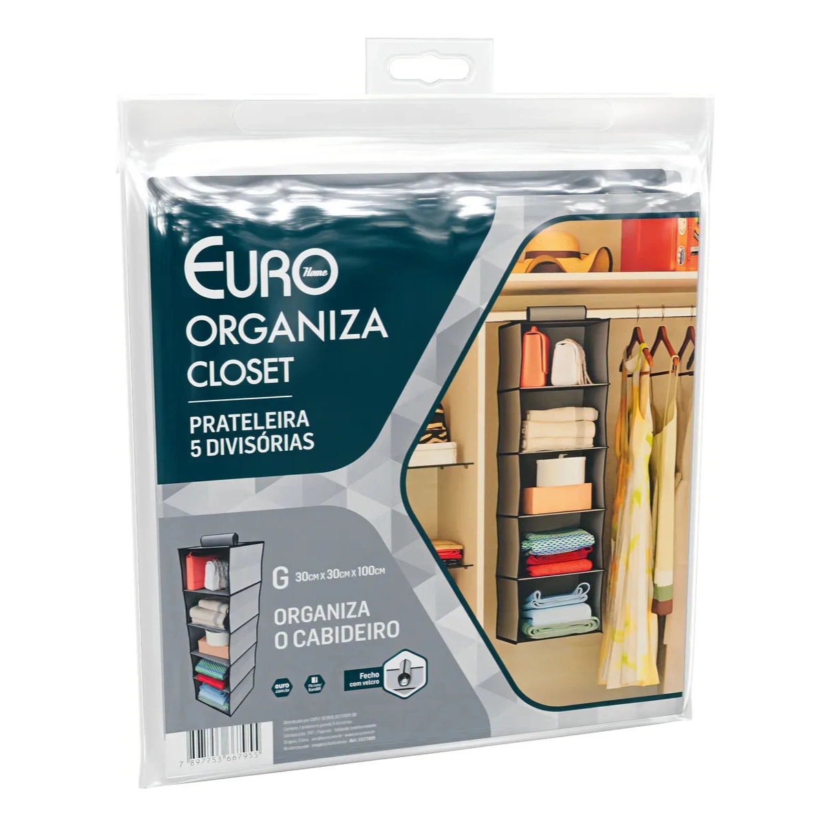 PRATELEIRA DOBRÁVEL ORGANIZADORA DE ROUPAS COM 5 DIVISORIAS