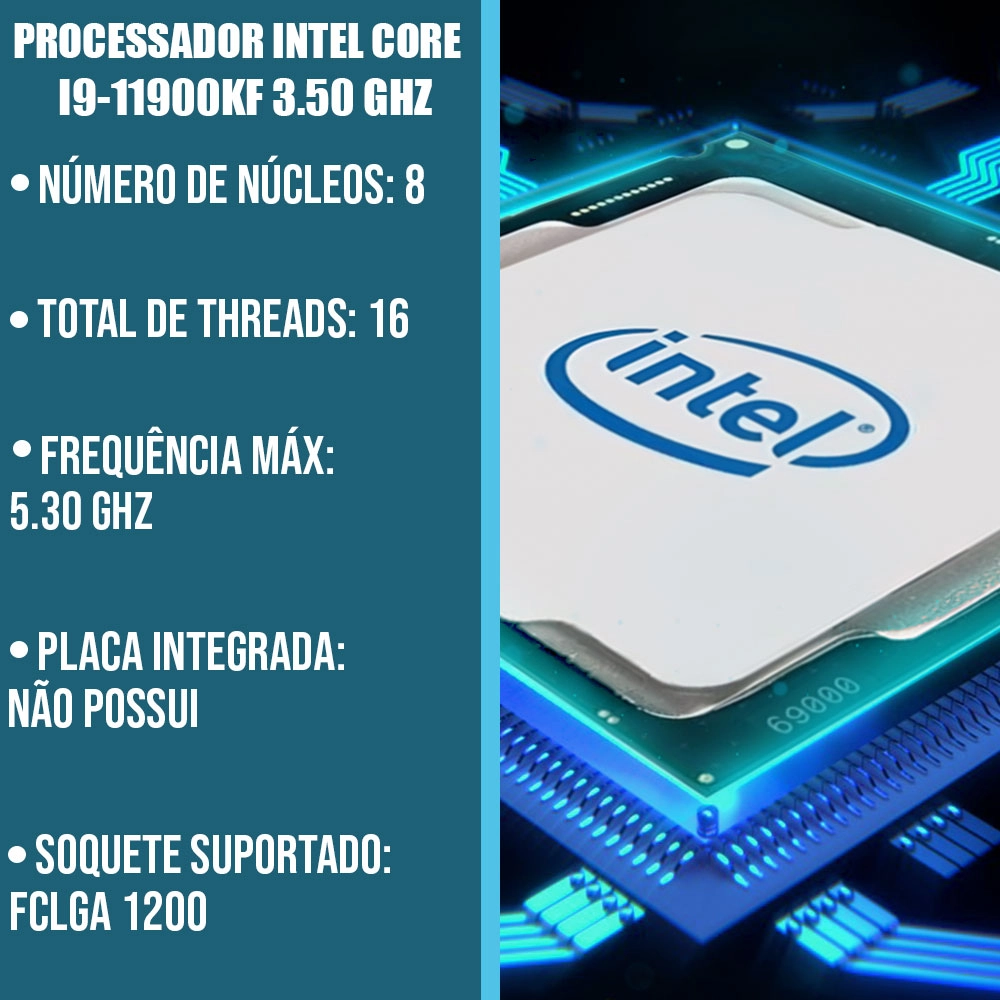 PROCESSADOR DESK INTEL CORE I9-11900KF 3.50 GHZ OEM  