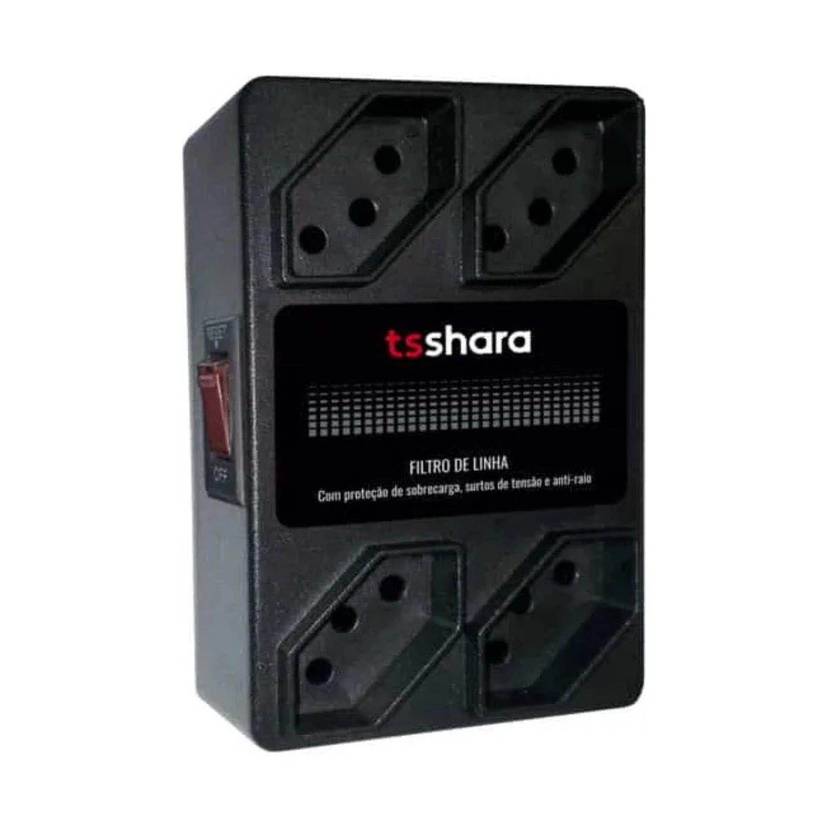 PROTETOR DE SURTO E FILTRO DE LINHA TS SHARA 4T BIVOLT ANTI RAIO