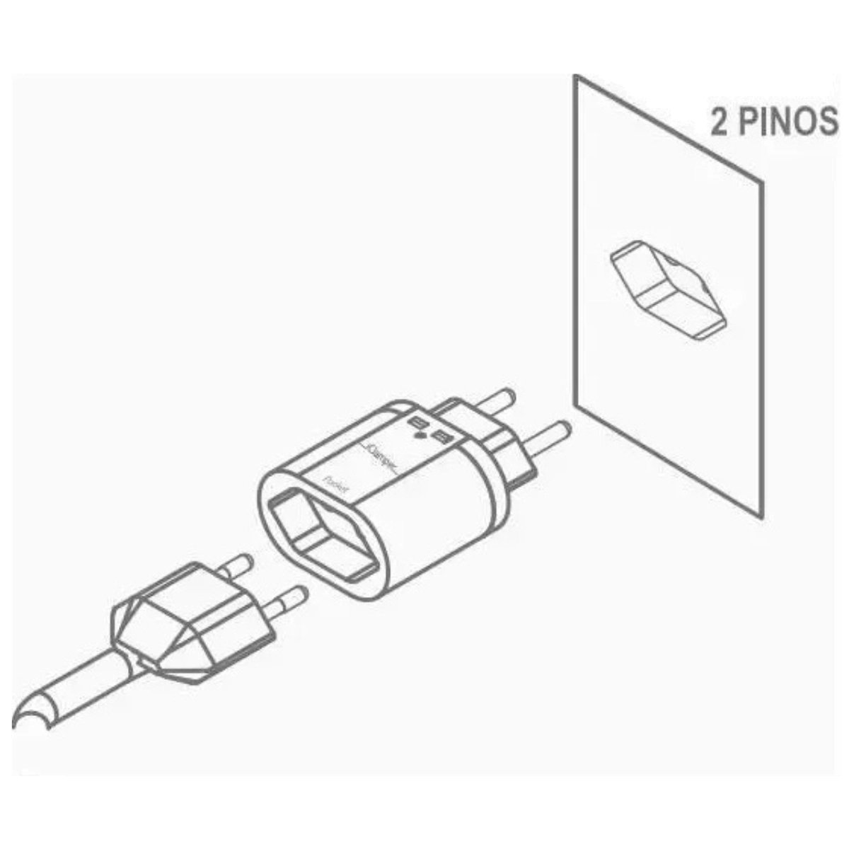PROTETOR DE SURTOS ICLAMPER DPS POCKET 2 PINOS 10A TRANSPARENTE