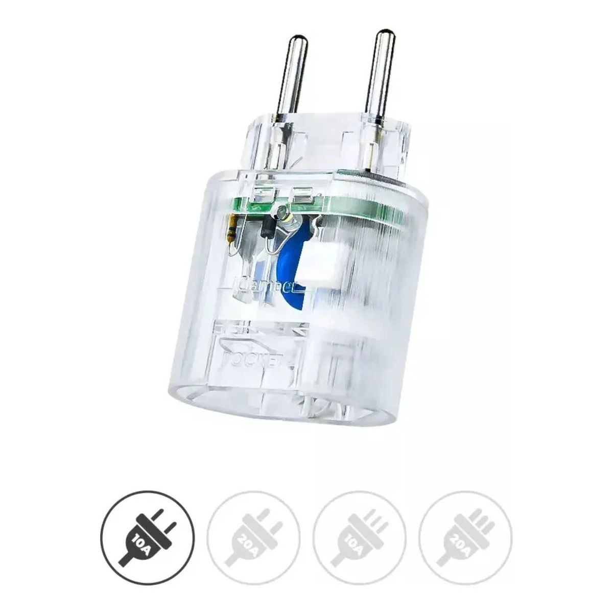 PROTETOR DE SURTOS ICLAMPER DPS POCKET 2 PINOS 10A TRANSPARENTE