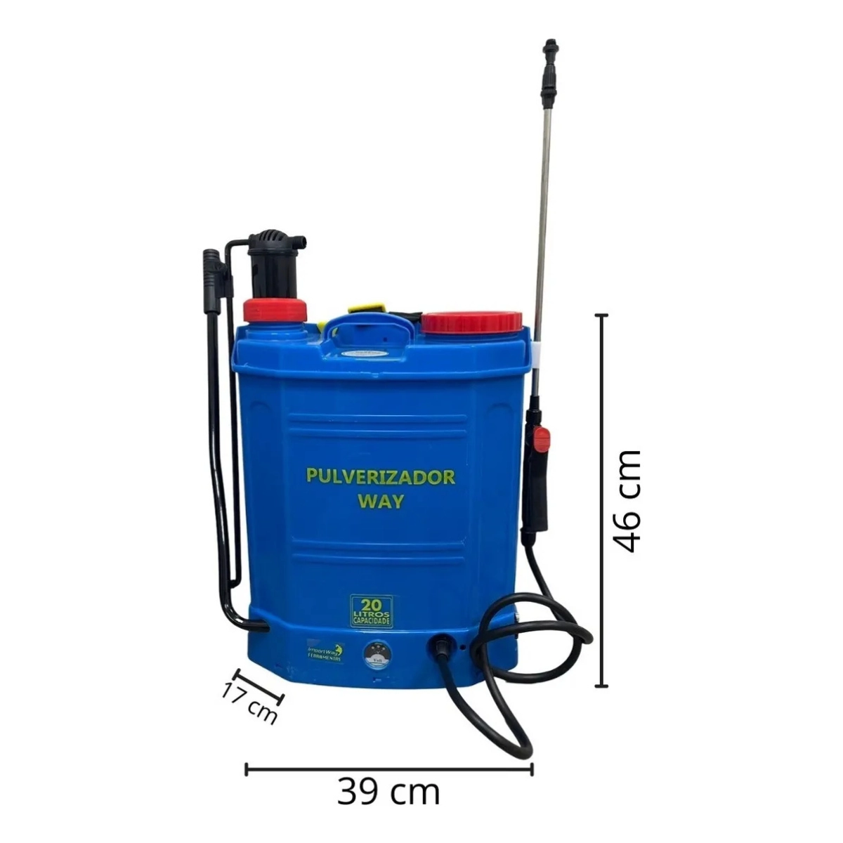 PULVERIZADOR 2X1 ELETRICO E MANUAL 20 LITROS IMPORTWAY AZUL PULVERIZADOR 2X1 ELETRICO E MANUAL 20 LITROS IMPORTWAY AZUL