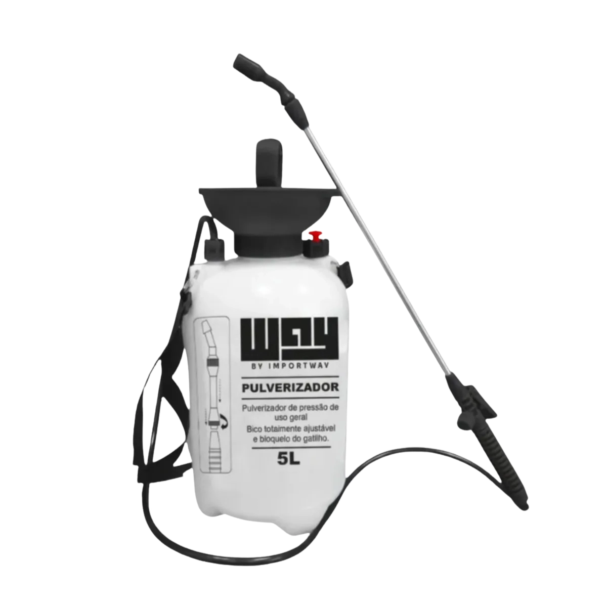 PULVERIZADOR MANUAL BRANCO COM ALÇA PROFISSIONAL 5L CULTIVO PLANTAS