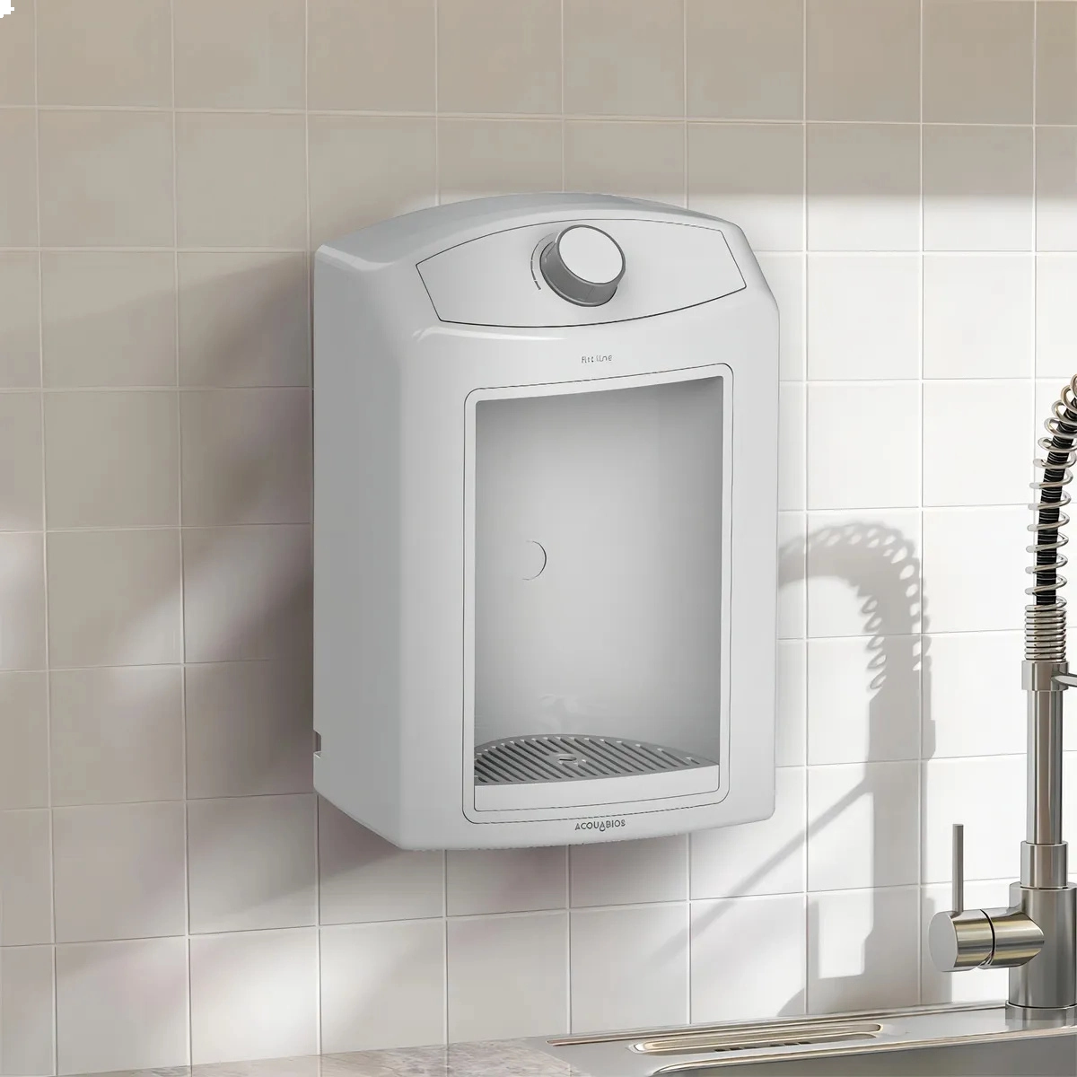 PURIFICADOR DE ÁGUA NATURAL DE PAREDE FITT LINE BRANCO ACQUABIOS PURIFICADOR DE ÁGUA NATURAL DE PAREDE FITT LINE BRANCO ACQUABIOS