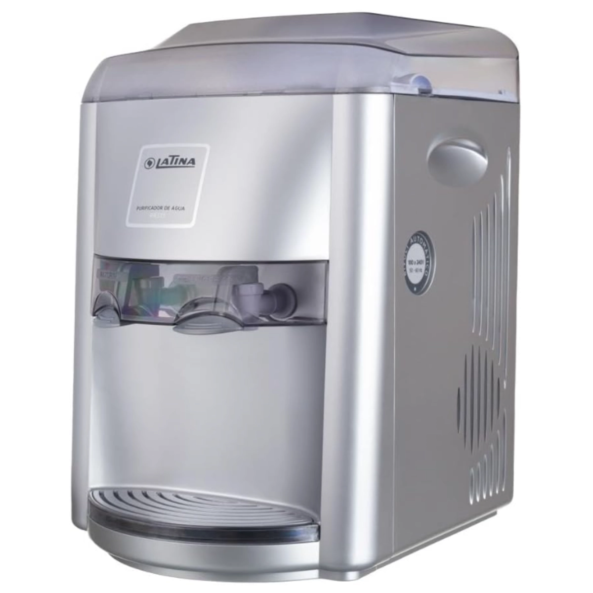 PURIFICADOR DE ÁGUA REFRIGERADA E NATURAL POR COMPRESSOR PRATA - BIVOLT