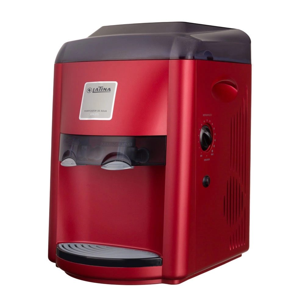 PURIFICADOR DE ÁGUA REFRIGERADA E QUENTE LATINA 127V CEREJA XPA375