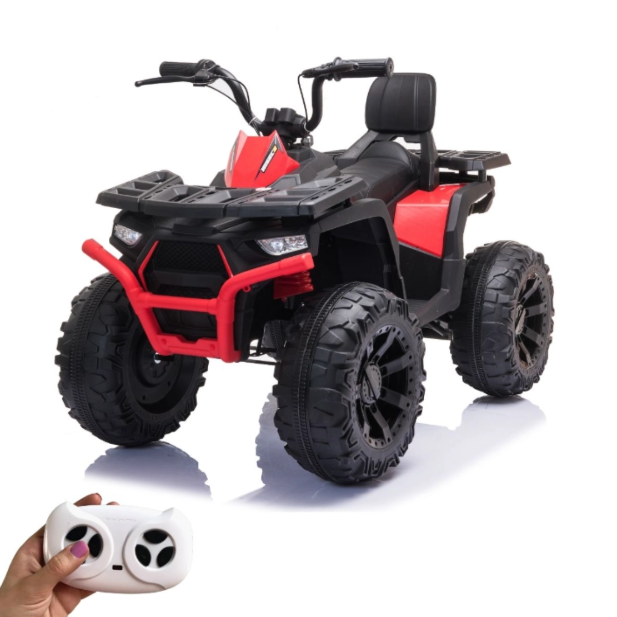 Quadriciclo Elétrico Infantil 12v Vermelho com Controle Remoto Segurança e Diversão para Crianças