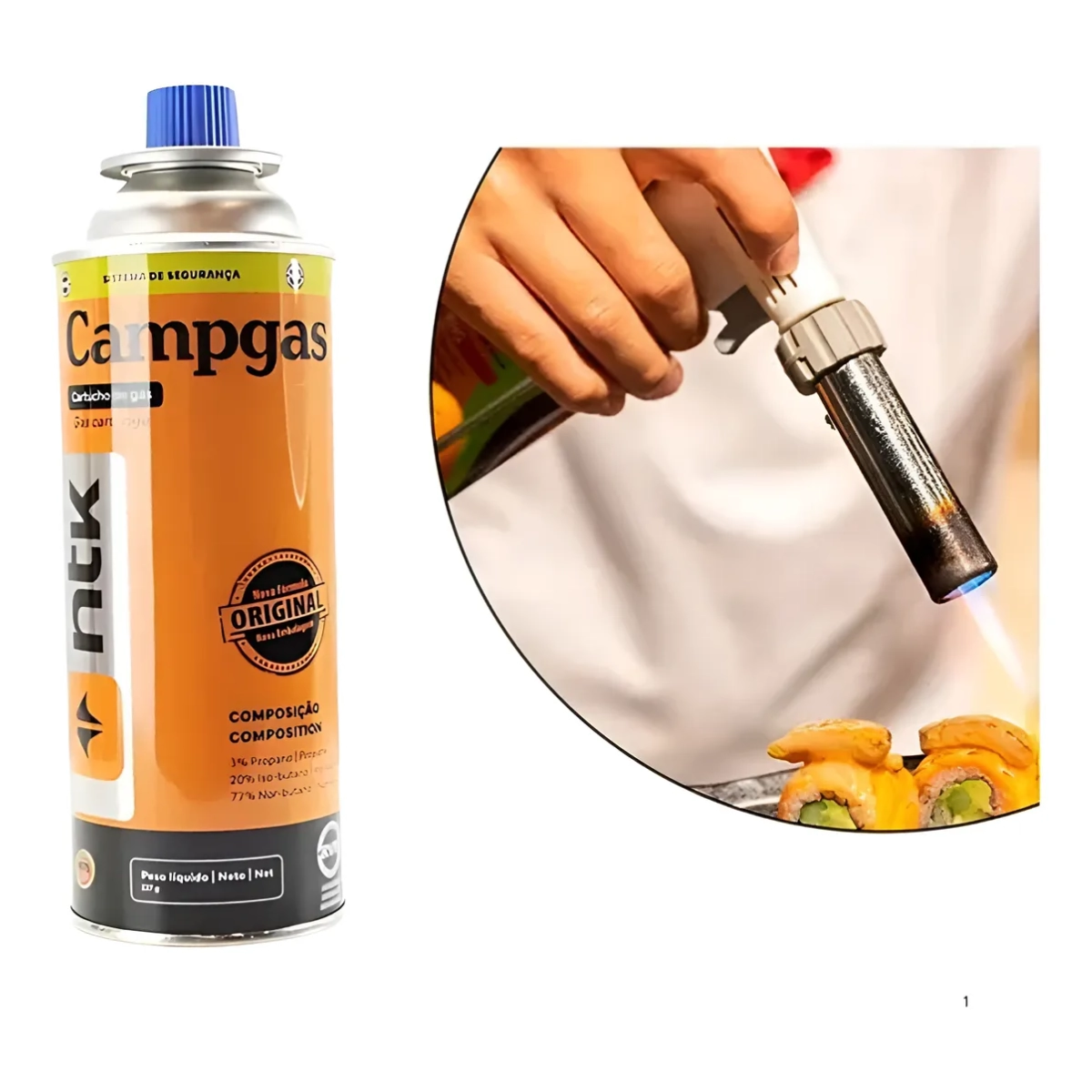 REFIL CARTUCHO DE GAS PRA MAÇARICO FOGAREIRO PORTATIL - NAUTIKA REFIL CARTUCHO DE GAS PRA MAÇARICO FOGAREIRO PORTATIL - NAUTIKA
